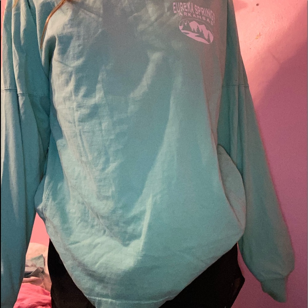Teal Eureka Springs Arkansas LS Jersey Tee